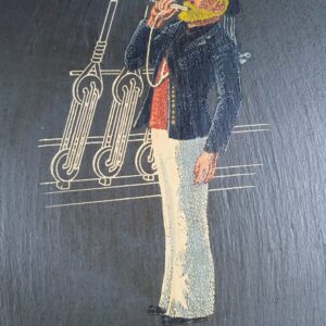 Lot 329 - HAND PAINTED NAUTICAL SAILOR SCENES ON SLATE