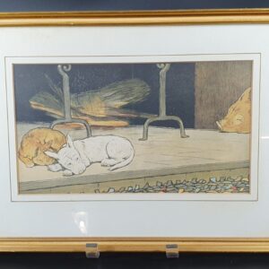 Lot 382 - ‘SLEEPING DOG & PIG’ & ‘TWO SCAMPS’ PRINTS by CECIL ALDINS