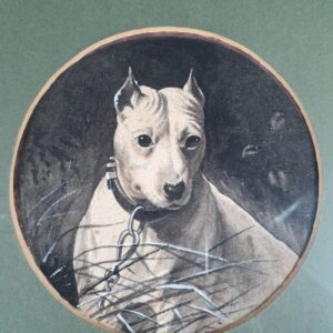 Lot 379 - ‘NELSON THE BULL TERRIER’ ORIGINAL MONOCHROME WATERCOLOUR – WELL EXECUTED